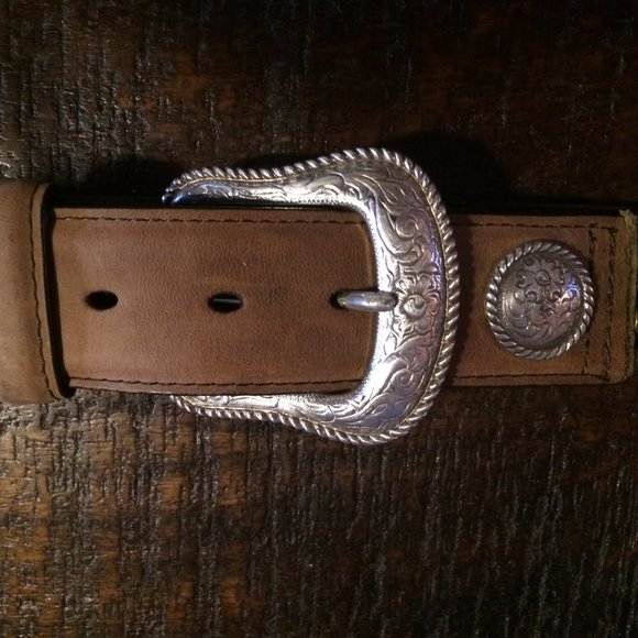 Size 40- Western vibe Nocona Leather brown belt - Picture 8 of 10